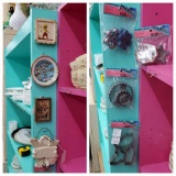 Lot of nice vintage collectibles including cookie cutters, handles and more
