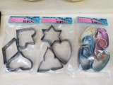 (3) Packs - Vintage cookie cutters and aluminum napkin rings