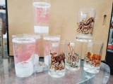 8 pcs. Vintage glassware - Safari and Pink kitchen themed