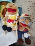 Gun Shot Red and Miss Daisy -HEE HAW plushes