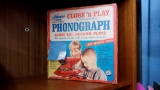 KENNER'S NEW BATTERY OPERATED PHONOGRAPH, CLOTHES AND PLAY AUTOMATIC, IN BOX