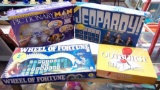 (4) NEWER VINTAGE BOARD GAMES INCLUDING PICTIONARY MAN, WHEEL OF FORTUNE, JEOPARDY, OUTBURST