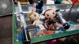 (5) STAR WARS ITEMS INCLUDING THREE PLUSHIES TAGGED, TWO USED LIGHTSABERS, UNTESTED