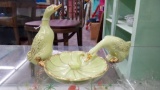 (3) PC GREEN GOOSE MID-CENTURY FIGURINE SET