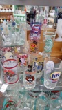 SUPER FUN VINTAGE JUICE GLASS GROUP, POPEYES, STAR WARS, SPORTS PHILLIES PANTHERS DETROIT, MORE