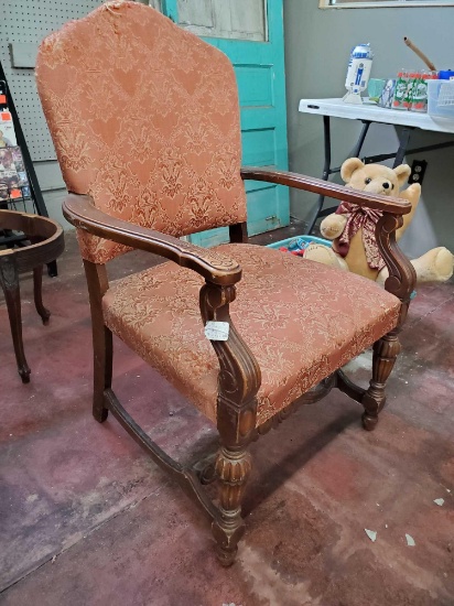 Antique Victorian chair, carved leg