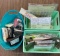 3 BINS OF CRAFT SUPPLIES - STICKERS - CARD MAKING - STAMPS
