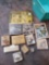 Rubber Stamps in bin, new and used