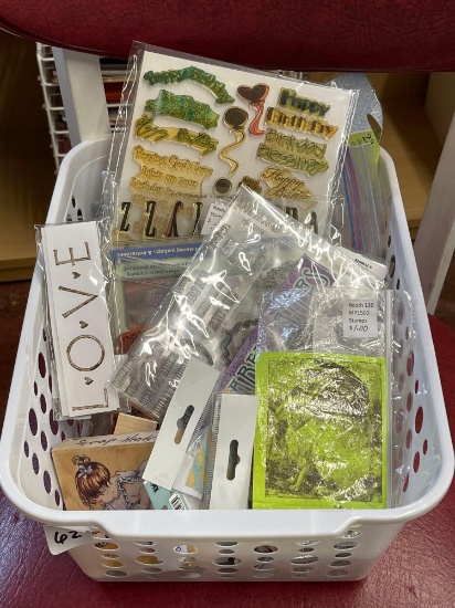 BASKET OF CRAFT STAMPS