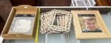 LOT OF LASER-CUT SCROLL FRAMES - PHOTO FRAME AND HEART TRAY