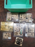 Bin COLLECTION OF new boxed RUBBER STAMPS,