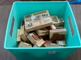 BIN OF CRAFTING SUPPLIES - STAMPS - NEW IN PACKAGE
