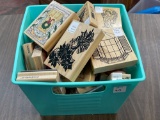 BIN OF CRAFTING STAMPS