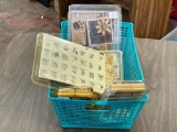 BIN OF CRAFTING STAMPS - CHRISTMAS - SHAPES -