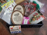Tray of New packaged WREATH, DOORHANGER, FRAMES, and Markers