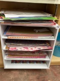 FILE HOLDER ORGANIZER CUBE WITH A VARIETY OF CRAFT PAPER
