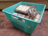 Bin OF new and used, boxed RUBBER STAMPS,
