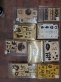 COLLECTION OF RUBBER STAMPS, BOXED, mostly new