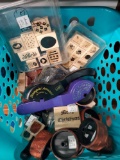 Fiskars Roller , Stampin up and Rollograph with roll stamps and more Rubber stamps in bin
