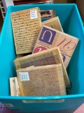 BIN OF CRAFT STAMPS