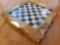 VERY NICE FOLDING WOOD AND TILE CHESS BOARD