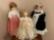 A beautiful grouping of (3) collectible dolls from 1980s - Porcelain - Hello Dolly