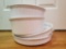 (4) pc. CORNING WARE casseroles, pies FRENCH WHITE RIBBED