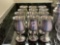 Set of 12 Pewter - James Yates Goblet Cup Made in England - G engraved on each one