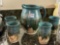 POTTERY CRAFTED CERAMIC PITCHER AND 4 CUPS - SIGNED BY BOYLE 2004