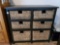 6-basket wooden Storage shelf/dresser