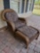 All Weather Wicker Large Chair and Ottoman, strong build seat