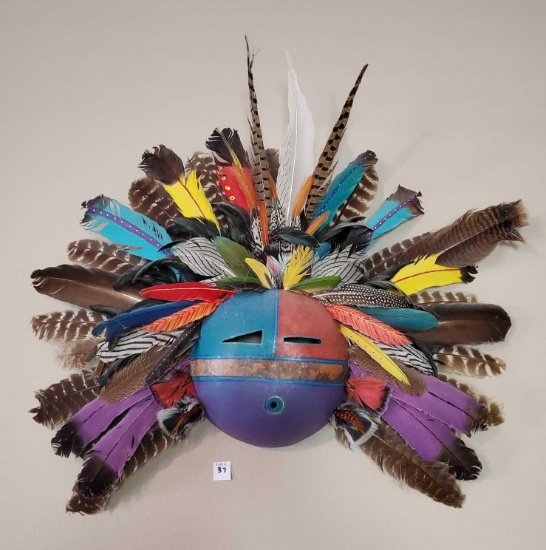 DOUGLAS E. FOUNTAIN NATIVE AMERICAN SHAMAN MASK, wall art