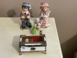 GROUPING OF COLLECTIBLES INCLUDING CAMEO MUSIC BOX BY THE SAN FRANCISCO MUSIC BOX COMPANY