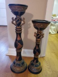 Pair of GRECO ROMAN STYLE CANDLE PILLARS