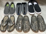 LOT OF CROCS AND SLIP-ONS - MEN?S SIZE 12 & 13 AIRSPEED - AND1 BRANDS