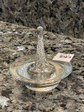 BEAUTIFUL CRYSTAL RING HOLDER 3in.
