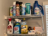 LOT OF HOUSEHOLD CLEANING PRODUCTS/DISINFECTANT SUPPLIES