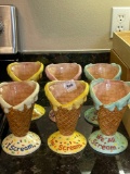 Waffle Cone Ice Cream Dishes - Set of 6 by Bella Casa - I Scream You Scream