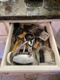 Drawer of kitchen utensils