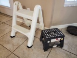 (2) folding step stools