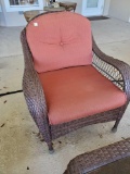 All weather outdoor wicker chair