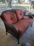 All weather outdoor wicker SETEE couch , 2 SEATER