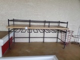 EXTREMELY HEAVY marble bar rack wine and glass rack