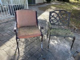PAIR OF METAL PATIO CHAIRS