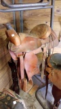WESTERN STYLE SADDLE, SEE PHOTOS FOR CONDITION, BEAUTIFUL LEATHER JUST NEED SOME CLEANUP