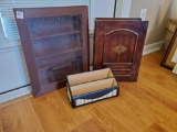 Trio of Wall and Desk decor including Faux Book storage, wall Curio, and letter keeper