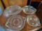 (4) Imperial Candlewick Serving Platters/Bowls, 2 etched flowers