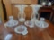 Group of Imperial Candlewick Glass (2) ASHTRAYS (2) Vases (2) Candlestick Holders