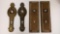 (2) SETS OF ANTIQUE DOOR PLATES, BRASS, SIMPLE