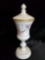 English hobnail milk glass Lidded pedestal candy dish in the 